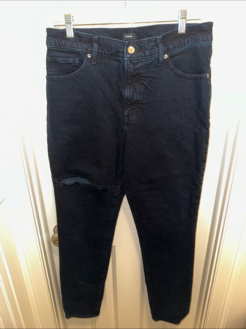 Express Women 90s Skinny Dark Blue Jeans